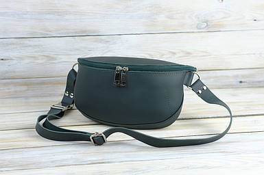 Жіноча сумка Лея з натуральної шкіри колір Зелений