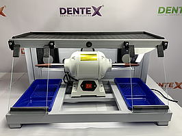 Шліфмотор полірувальний двосторонній з конусами та захисним боксом