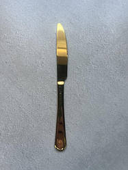 Ніж столовий Оленс Сатин золотий 6 штук довжина 23 см неіржавка сталь (102-152)