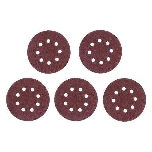 Круг наждаковий на липучці з отворами 125 мм, папір клас С, щільність 140 г/м², К40, 5 од. INTERTOOL BT-0582