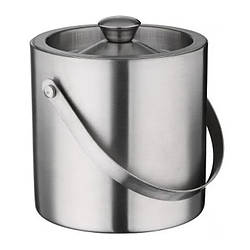 Відро для льоду Edenberg термо з вакуумною колбою 1,6 л 13х12 см неіржавка сталь (19302 EB)