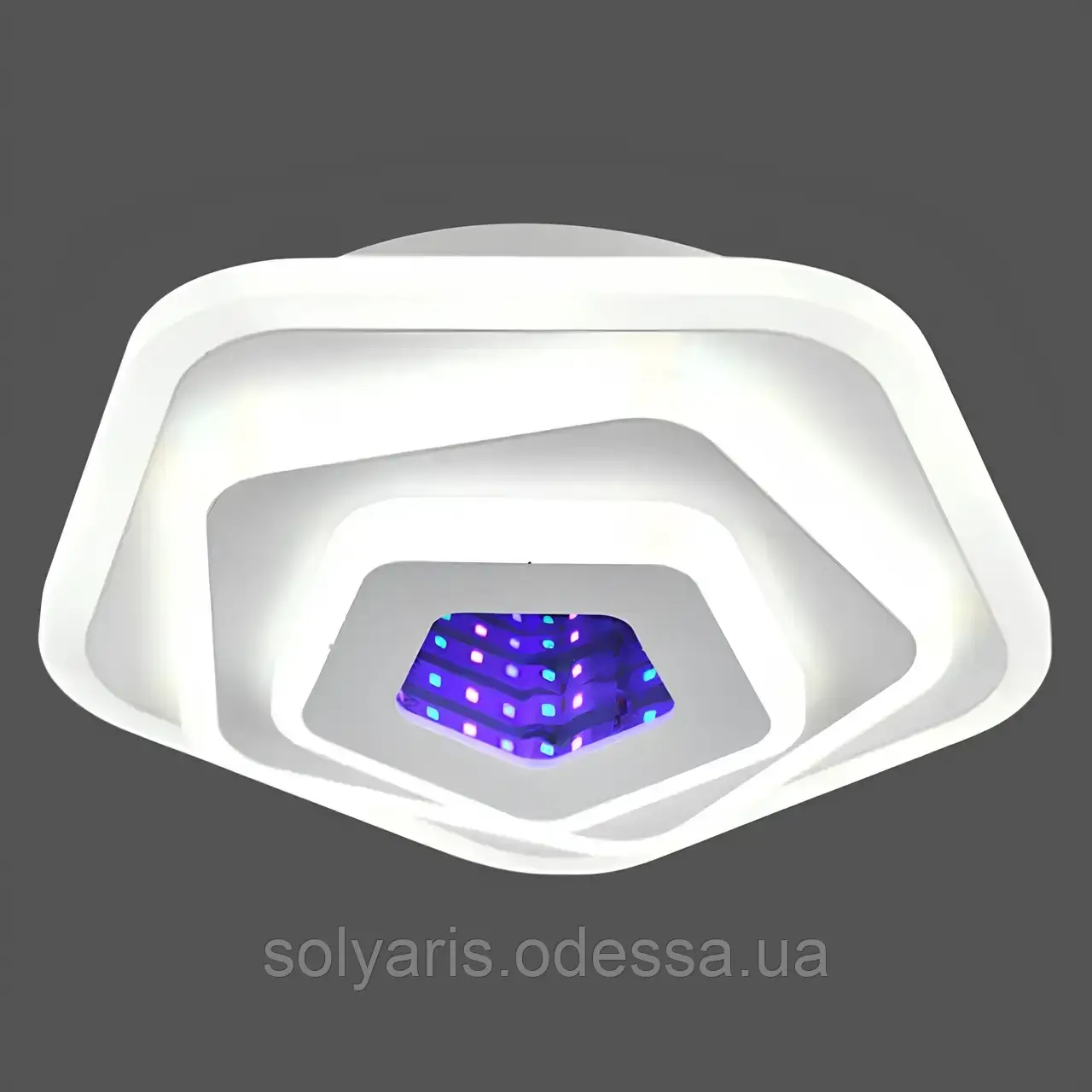 Світлодіодний стельовий світильник 24 см  з об'ємним 3D-підсвічуванням 46+5W  білий 226121/240, фото 1