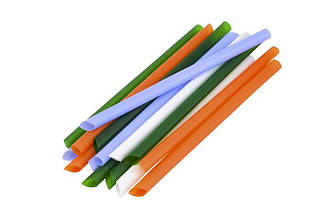 Соломка для коктейлів L Bubble Tea мікс 250 штук d1 см довжина 21 см паперовий (197796)