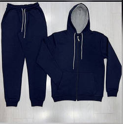 Чоловічий теплий спортивний костюм худі і штани на манжетах