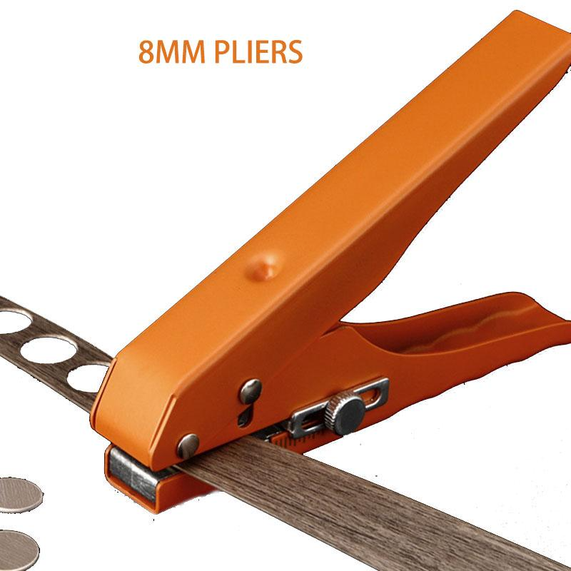 Діркопробивач Ø8 мм ручний для кромки ПВХ, ABS, меламіну — інструмент для висікання отворів під заглушки