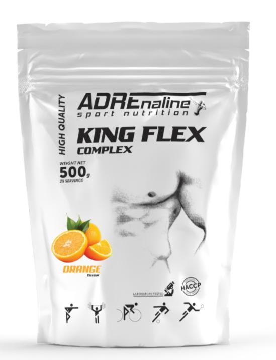Для здоров’я суглобів і зв’язок Adrenaline Sport Nutrition King Flex Complex 500 грам Смак: Апельсин, фото 1