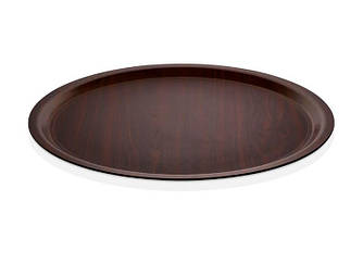 Таця GastroPlast круглий антисліп коричневий d43 см (TFY43KMG)