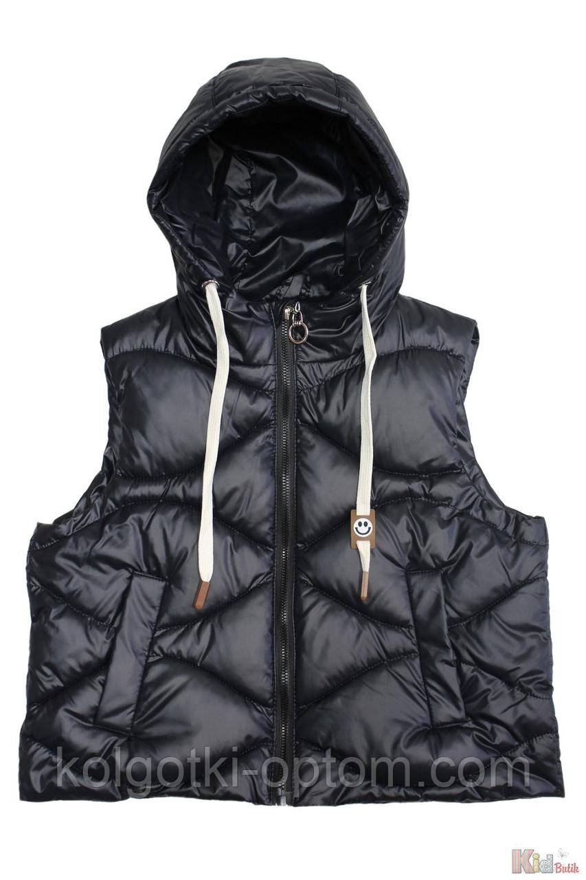 ОПТОМ Упаковка (86-92-98-104-110) Жилетка демі чорна з капюшоном Smile No name 1111000065605, фото 1