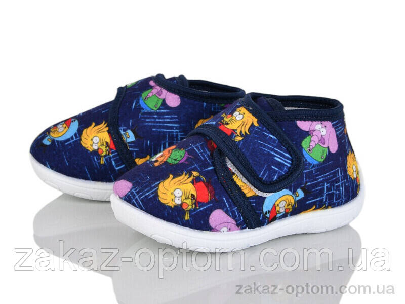 Тапки дитячі весна-осінь (6 пар р.21-25) FT001-3 blue