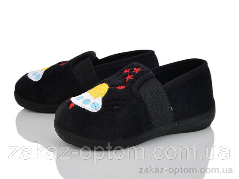 Тапки дитячі весни-осінь (6 пар р.25-30) FT002-1 black