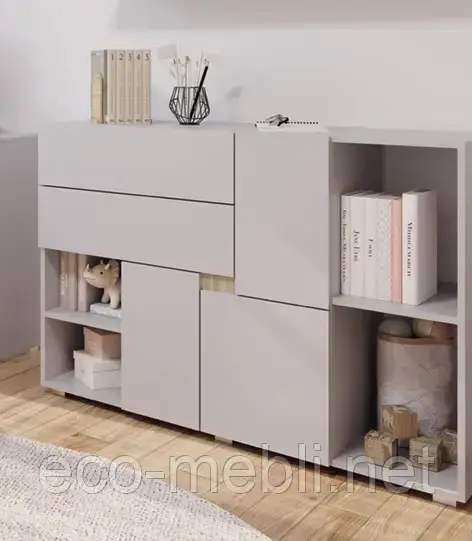 Комод-тумба 120 Маріо модульної дитячої кімнати Маріо Світ Меблів кашемір, фото 1