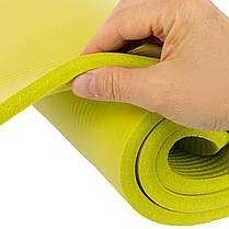 Килимок для фітнесу та йоги професійний Zelart FI-2578 MD9004-12.5 180x61x1,25см салатовий Код FI-2578, фото 5