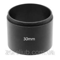 Подовжувальна трубка Т2 завдовжки 30 мм різь зовнішня та внутрішня M42*0,75 мм, фото 1