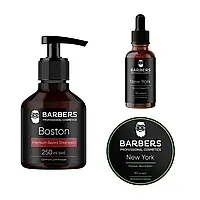 Олія для бороди + Бальзам для бороди New York 30 мл + Шампунь для бороди Boston В ПОДАРУНОК! Barbers