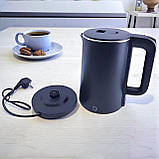 Чайник електричний на 2 л з автовимкненням 2000 Вт міцний корпус з нержавіючої сталіна підставці електрочайник, фото 2