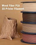Пластик SUNLU PLA Maple WOOD, 1.75мм, 1кг, 330м, 195-260°C, Reusable Spool v3, Кленове Дерево, наповнений Деревиною філамент, фото 4