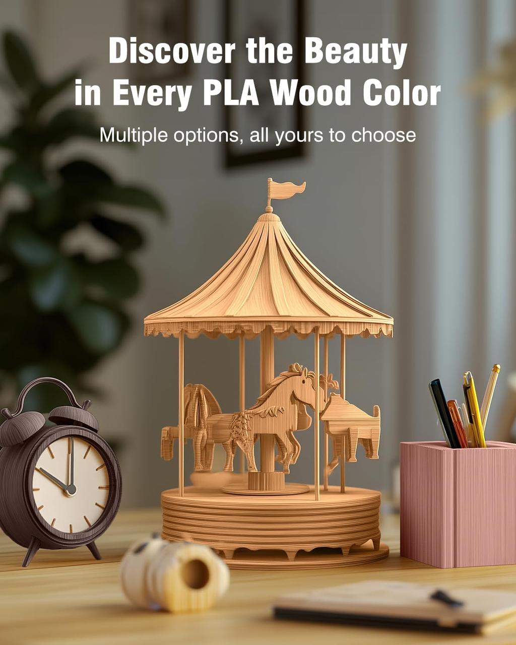Пластик SUNLU PLA Walnut WOOD