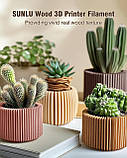 Пластик SUNLU PLA Maple WOOD, 1.75мм, 1кг, 330м, 195-260°C, Reusable Spool v3, Кленове Дерево, наповнений Деревиною філамент, фото 6