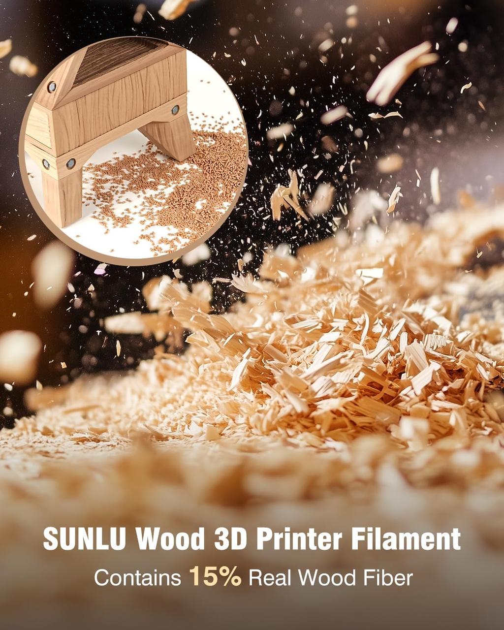 Пластик SUNLU PLA Maple WOOD