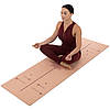 Килимок для йоги Замшевий Record FI-5662-60 розмір 183x61x0,3см персиковий Код FI-5662-60, фото 8