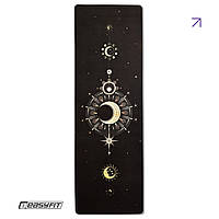 Килимок для йоги EasyFit BlackMoon (замша-каучук) чорний