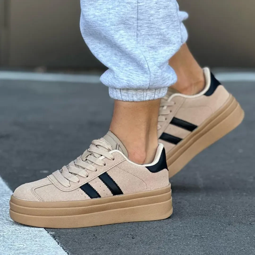 Жіночі кеди Stilli бежеві замшеві (WA10-9), фото 1