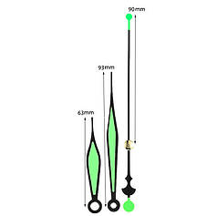 Набір стрілок що світяться для часових механізмів.