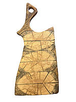 Дошка з епоксидною смолою коричневого кольору з перламутром