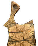 Дошка з епоксидною смолою коричневого кольору з перламутром, фото 2