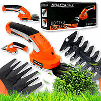 Акумуляторні ножиці для трави та кущів Kraft&Dele KD5130, 2в1, 3.6V, 1300mAh