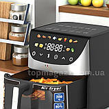 Фритюрниця електрична 4200Вт T.K.Line аерофритюрниця з чашею на 12 л 2 ТЕНа дисплей, фото 3