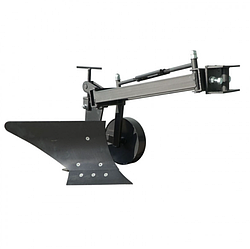 Плуг для мотоблока Zirka-61 (опорне колесо, довга рама) (захват 20 см)