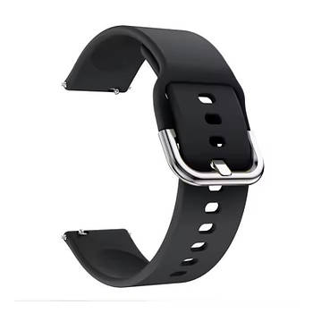 Ремінець силіконовий для годинника 22 мм Active чорний