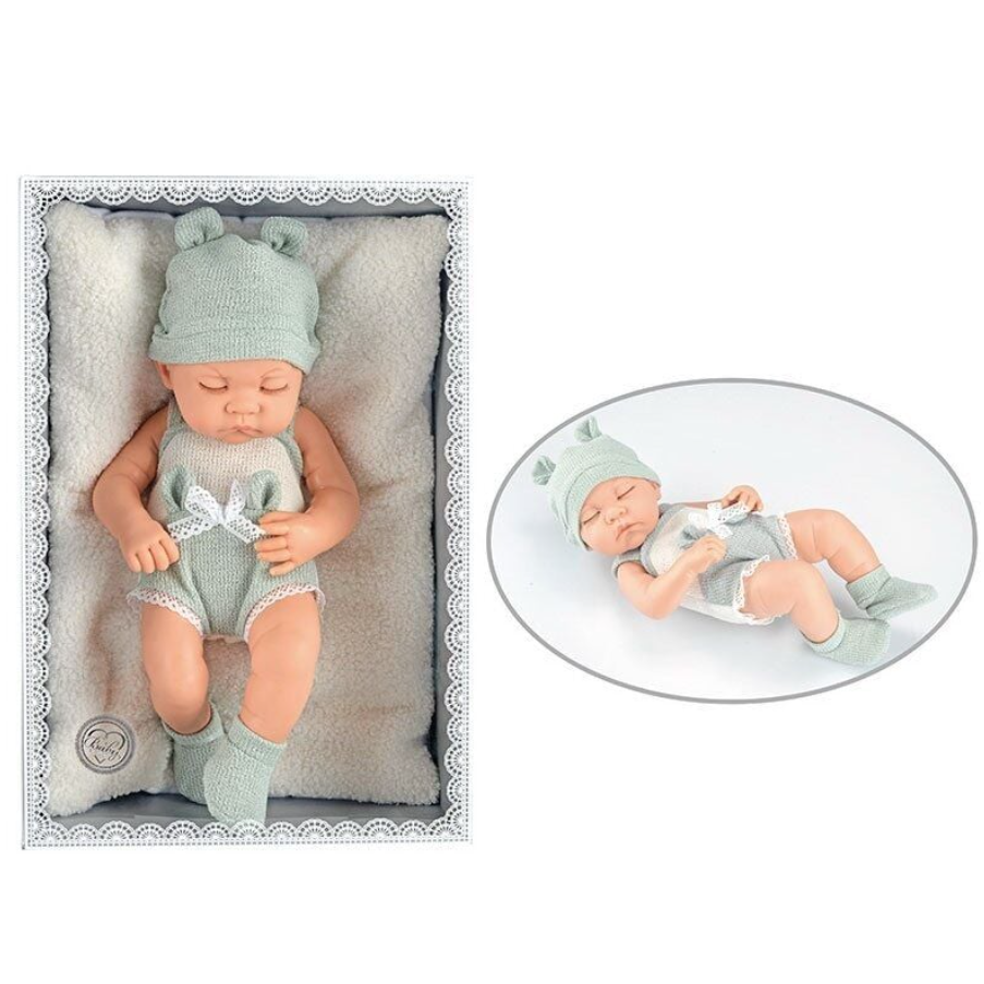 Пупс дитячий висота 39 см, рухомі кінцівки, шапочка, фото 1