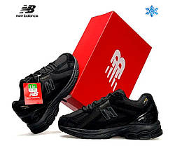 Чоловічі зимові кросівки New Balance 1906R Fur All Black, черевики спортивні текстиль замша на хутрі. Чоловіче взуття