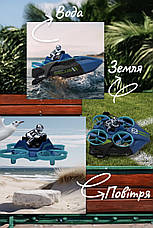 Радіокерований дрон 3-в-1 Aelus 4DRC з LED-підсвіткою і двома акумуляторами й USB — політ, перегони та заплив, фото 3