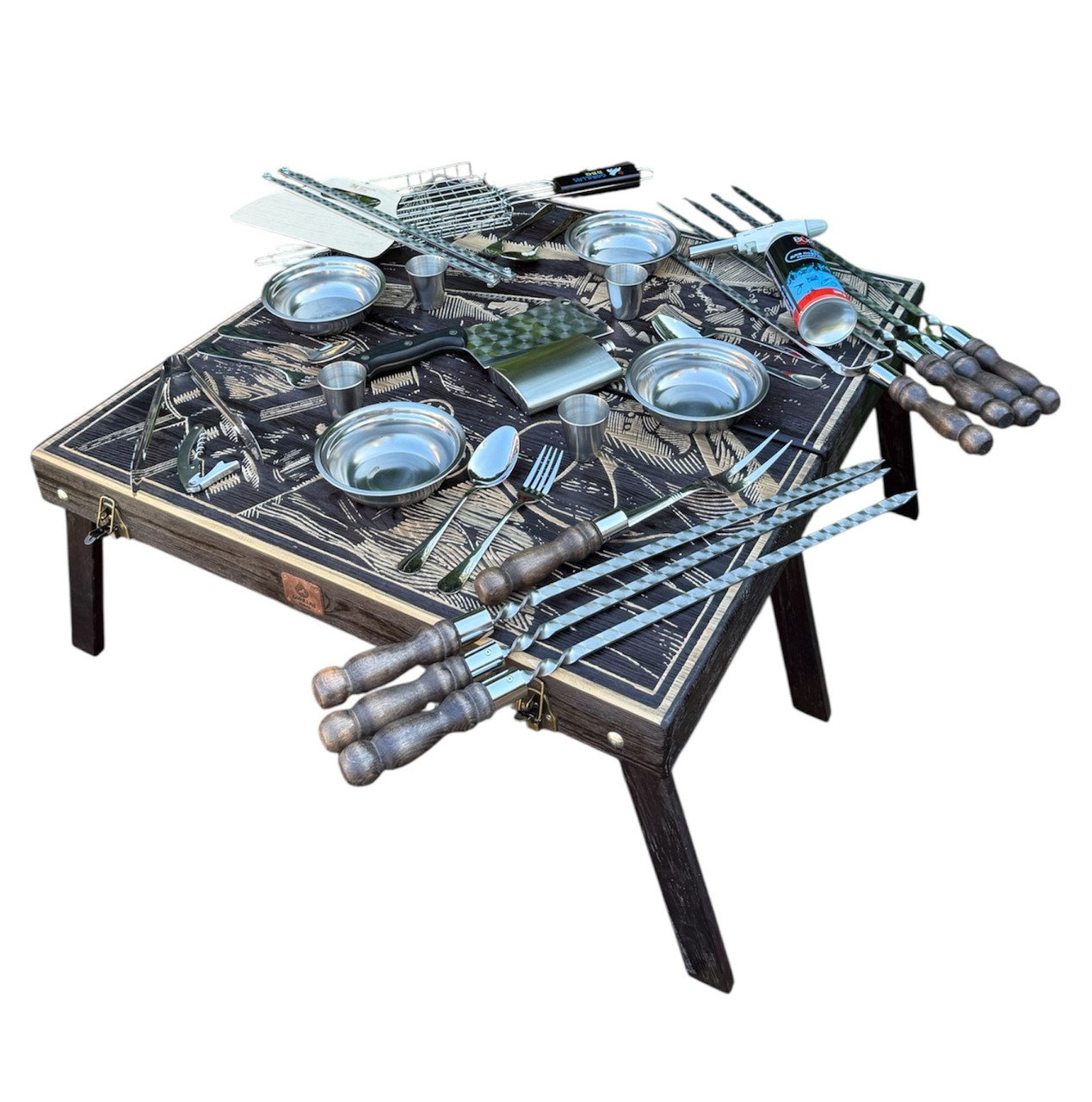 Набір для шашлику кейс із гравіюванням на подарунок Gorillas BBQ BS103, фото 1