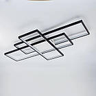 Cвітлодіодна люстра 125 Вт з пультом і мобільним додатком регулювання яскравості колір каркасу чорно-білий ESL-21665, фото 9