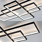 Cвітлодіодна люстра 125 Вт з пультом і мобільним додатком регулювання яскравості колір каркасу чорно-білий ESL-21665, фото 6