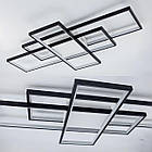 Cвітлодіодна люстра 125 Вт з пультом і мобільним додатком регулювання яскравості колір каркасу чорно-білий ESL-21665, фото 5