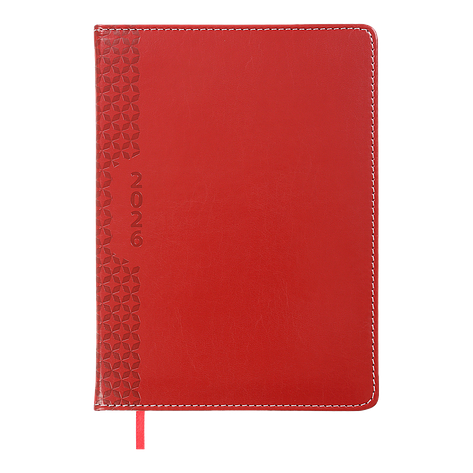 Щоденник данин 2024 VIENNA A5 червоний скрожа/поролон, фото 1
