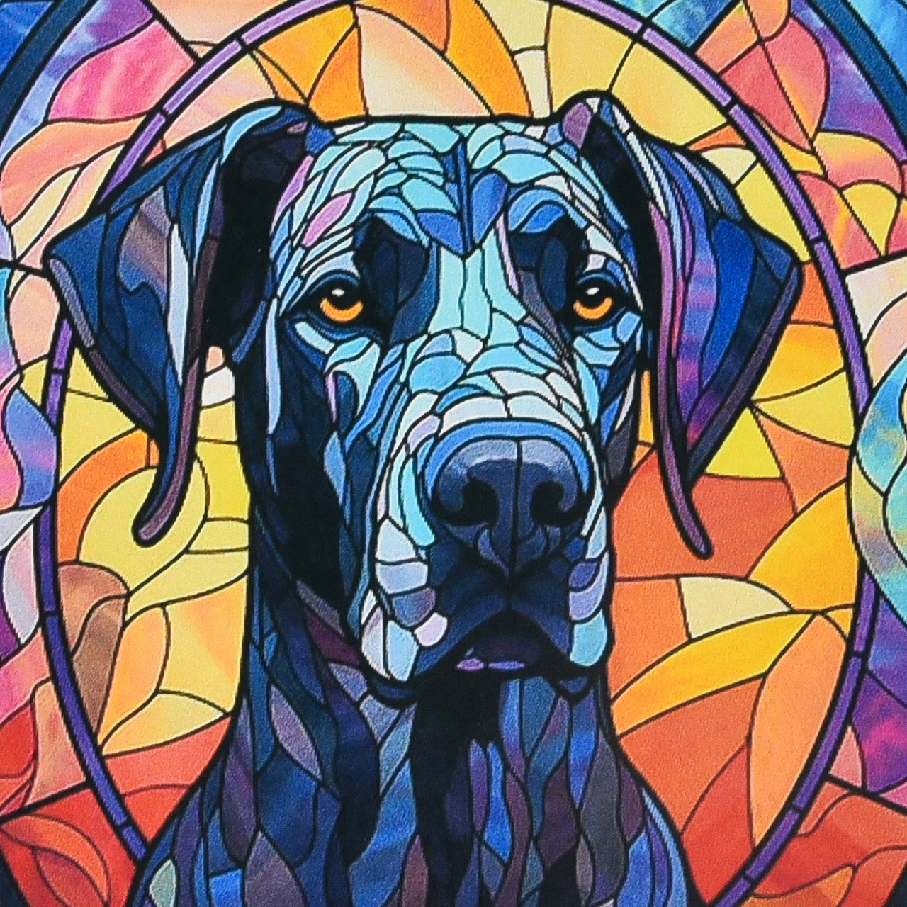 Алмазна мозаїка Вітраж DEEX16283 Чорний погляд 30х30см. Strateg, на підрамнику