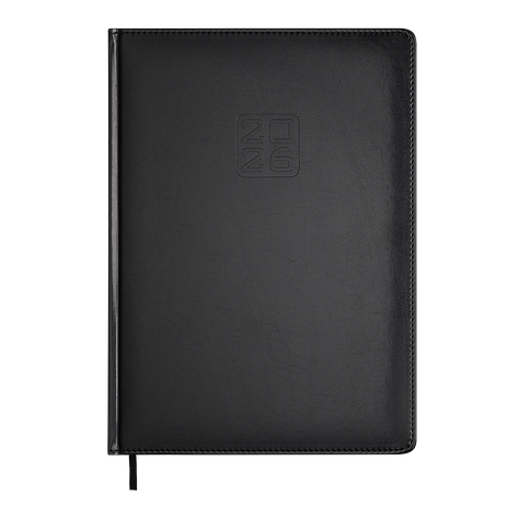 Щоденник данин 2024 BRAVO A4 чорний скрокожа/поролон, фото 1