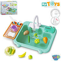 Мийка посуду WD 802 A (18/2) автоматична подача води, вода ллється з крана, сушка для посуду, столове приладдя, муляжі овочів та