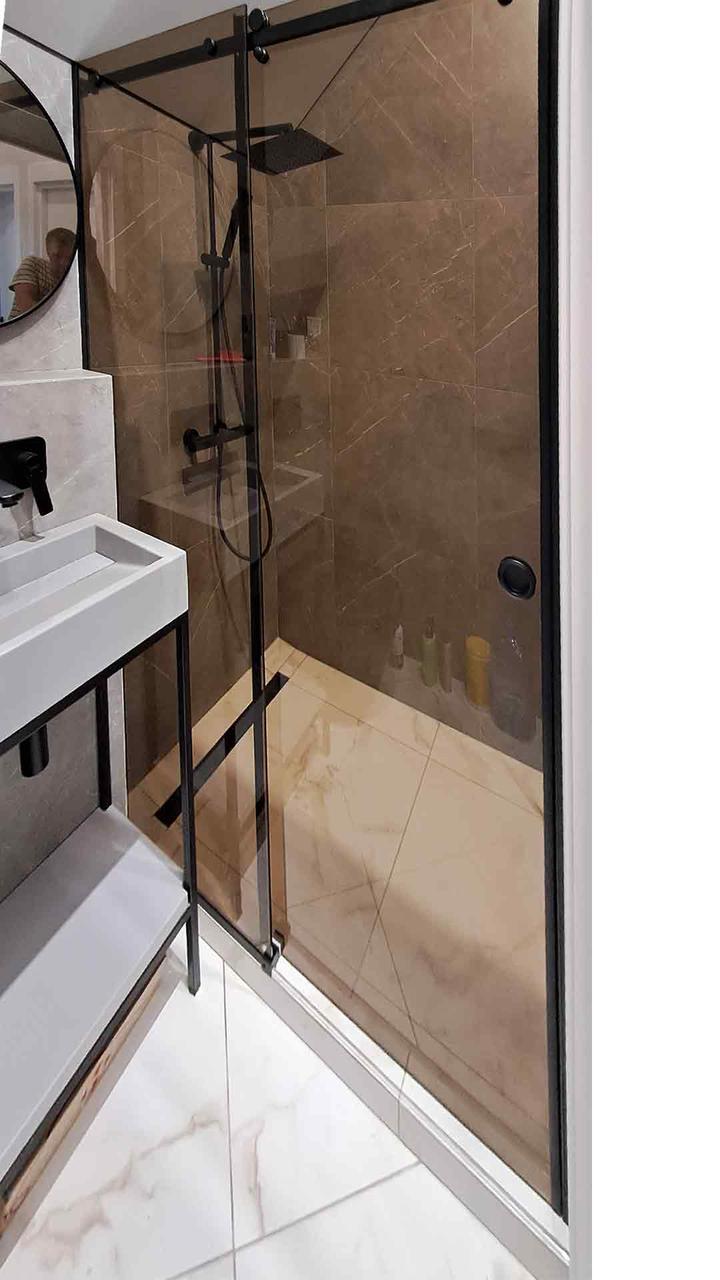 Душова перегородка розсувна BRONZE SLIDING LOFT, фото 1