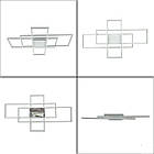 Cвітлодіодна люстра 125 Вт з пультом і мобільним додатком регулювання яскравості колір каркасу білий ESL-21655, фото 2