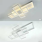 Cвітлодіодна люстра 125 Вт з пультом і мобільним додатком регулювання яскравості колір каркасу білий ESL-21655, фото 4