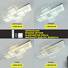 Cвітлодіодна люстра 125 Вт з пультом і мобільним додатком регулювання яскравості колір каркасу білий ESL-21655, фото 8