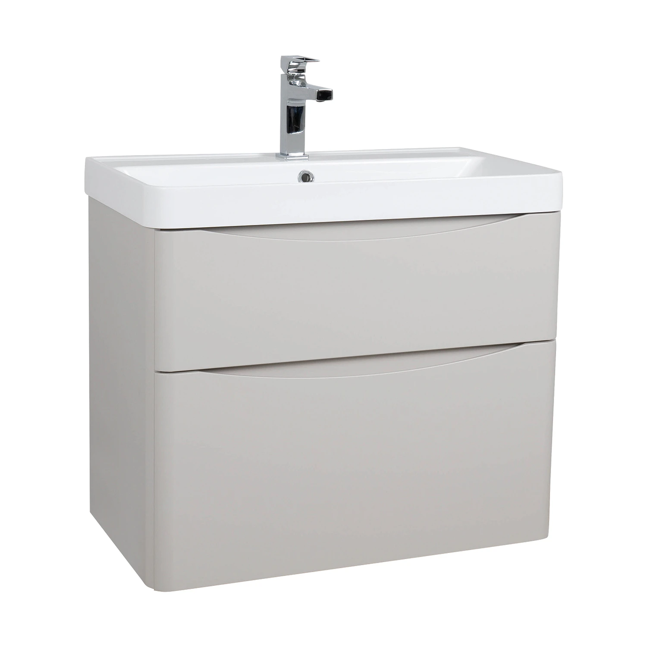 Тумба Амеріна (кашемір) з умивальником Deep 75 см (консольна), фото 1