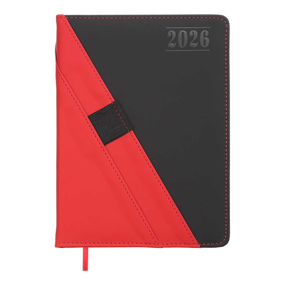 Щоденник данин 2026 TRIUMPH A5 червоний скрокожа/поролон